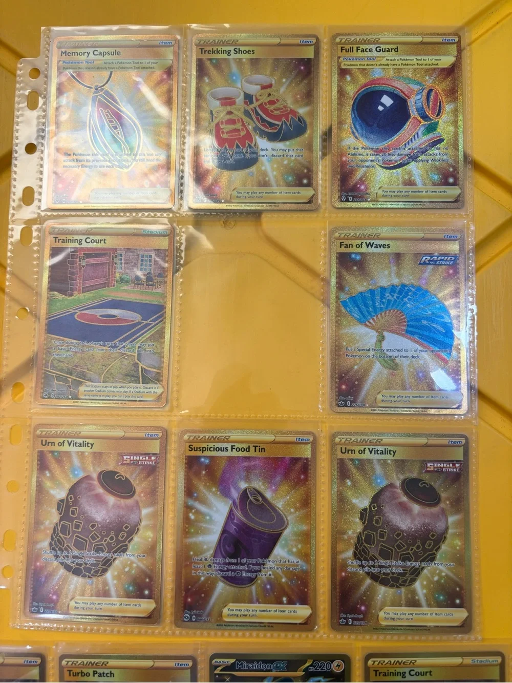 TCG Gold Rare Trainer & Item Collection - Gold Pokemon 26 Nm Card Lot